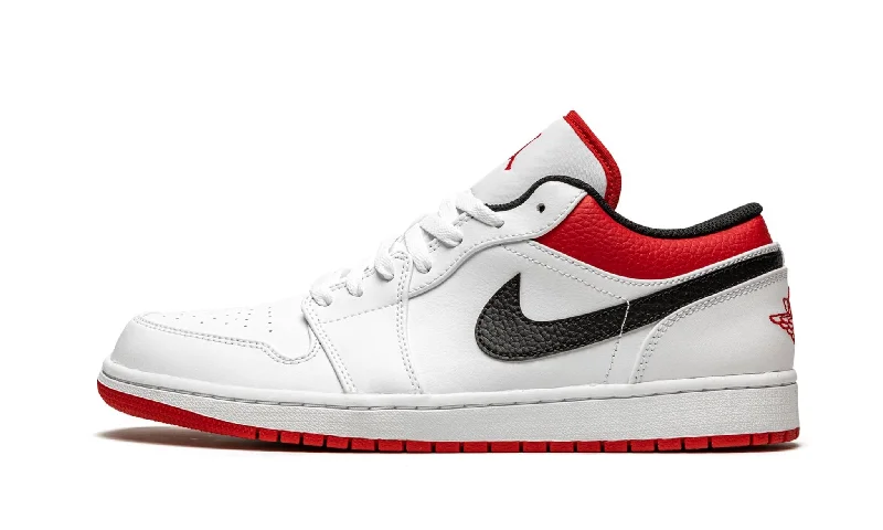 Air Jordan 1 Low White University Red Black