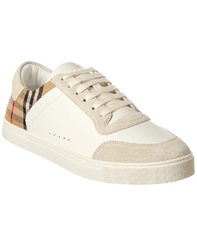 Burberry Check Canvas & Leather Sneaker