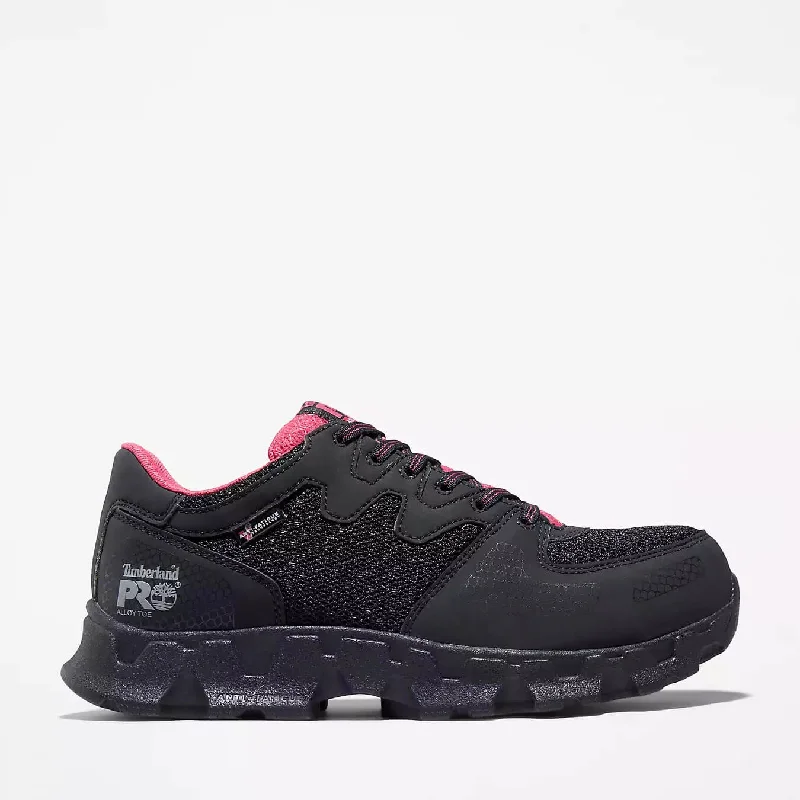 Women's Powertrain Esd Alloy-Toe Work Shoe Black/Pink