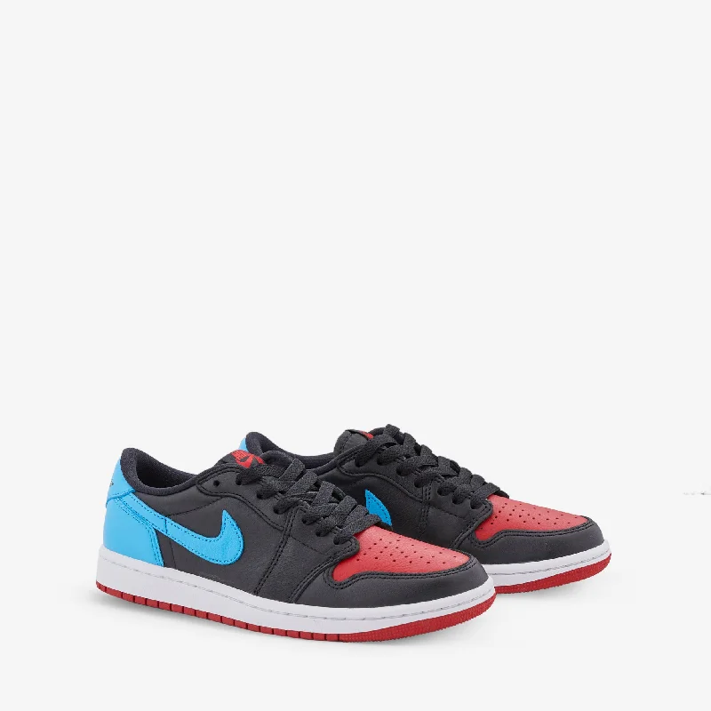 Women's Air Jordan 1 Low OG Black | Dark Powder Blue | Gym Red