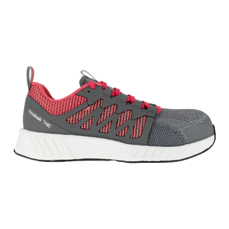 Women's Fusion Flexweave Composite-Toe Athletic Work Shoe Grey/Pink