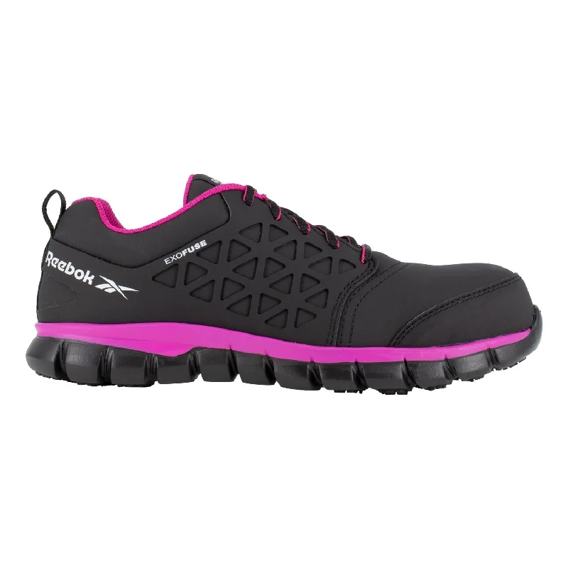 Women's Sublite Cushion Composite-Toe Athletic Work Shoe Black/Pink