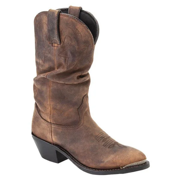 Durango Ladies Tan Distressed Slouch Western Boot Style RD542