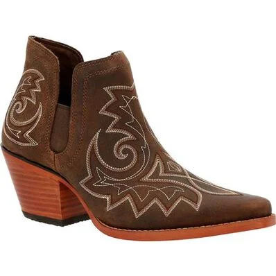 DURANGO CRUSH WOMEN'S COFFEE BROWN WESTERN FASHION BOOTIE STYLE DRD0399