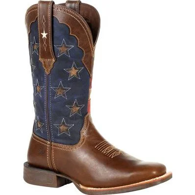 DURANGO LADY REBEL PRO WOMEN'S VINTAGE FLAG WESTERN BOOT STYLE DRD0393