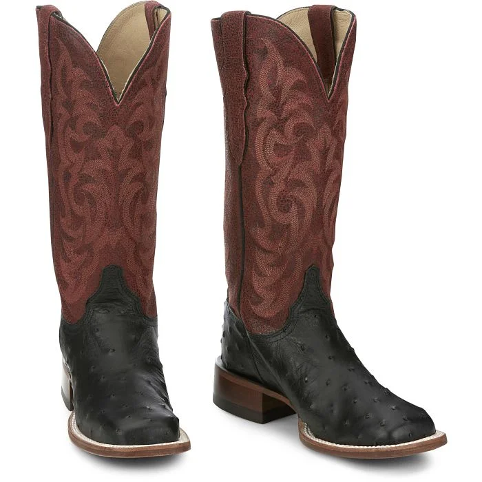 JUSTIN LADIES COWGAL OSTRICH WESTERN BOOTS STYLE AQ8650