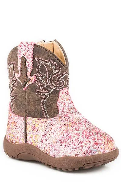 Roper Infant Girls Glitter Aztec Western Boots Round Toe Style 09-016-1225-2062