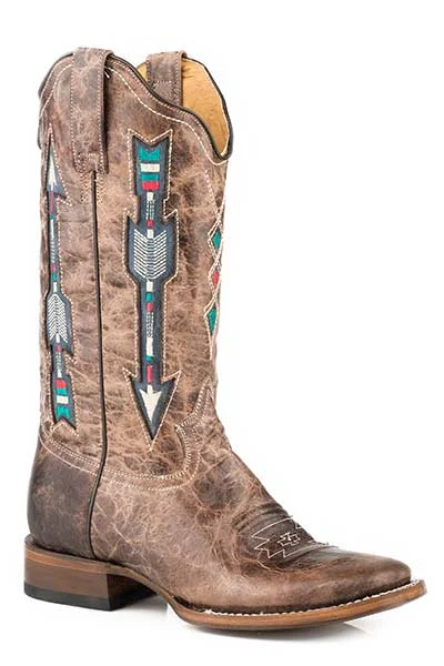 ROPER WOMENS ARROWS SQUARE TOE WESTERN BOOT STYLE 09-021-7022-1426