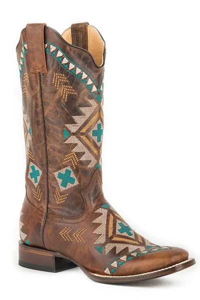 ROPER WOMENS MAI SQUARE TOE WESTERN BOOT STYLE 09-021-7022-1423