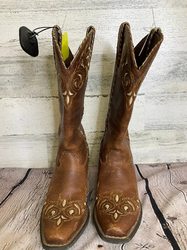 Tan Boots Western Durango, Size 8