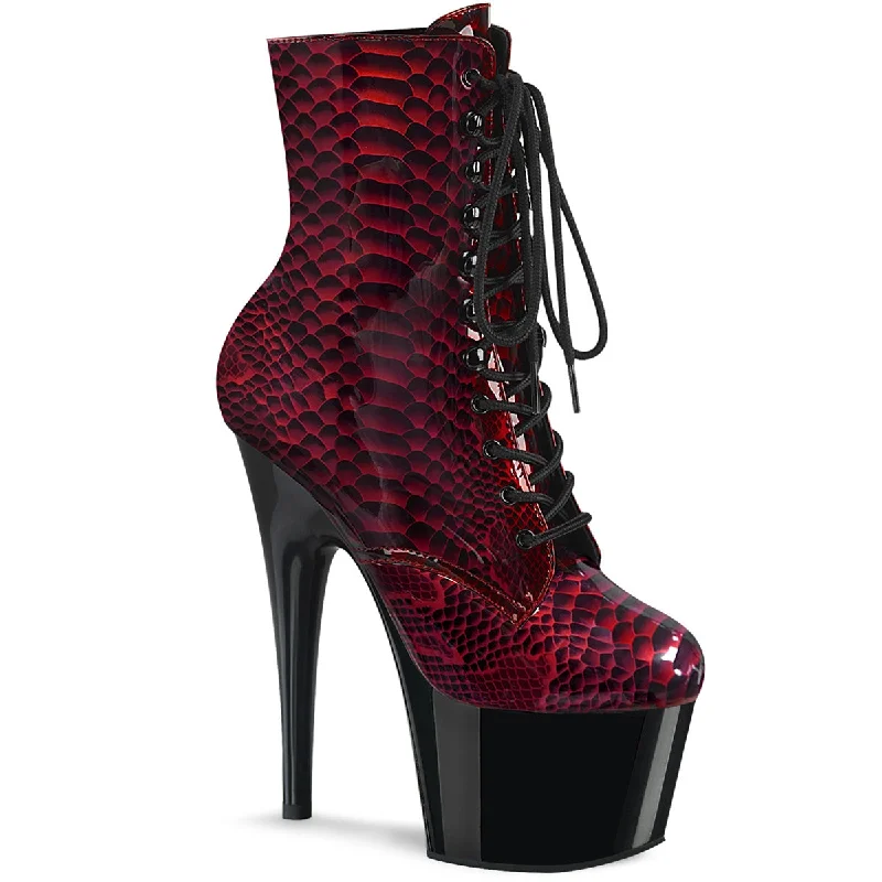 ADORE-1020SP Red Snake Print Patent/Black