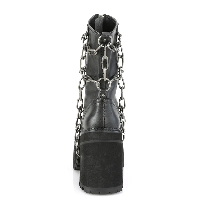 Assault 66 Chain Platform Ankle Boots  - Demonia Direct