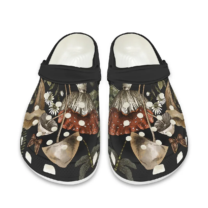 Cottagecore Mushroom Women's Clog Shoes