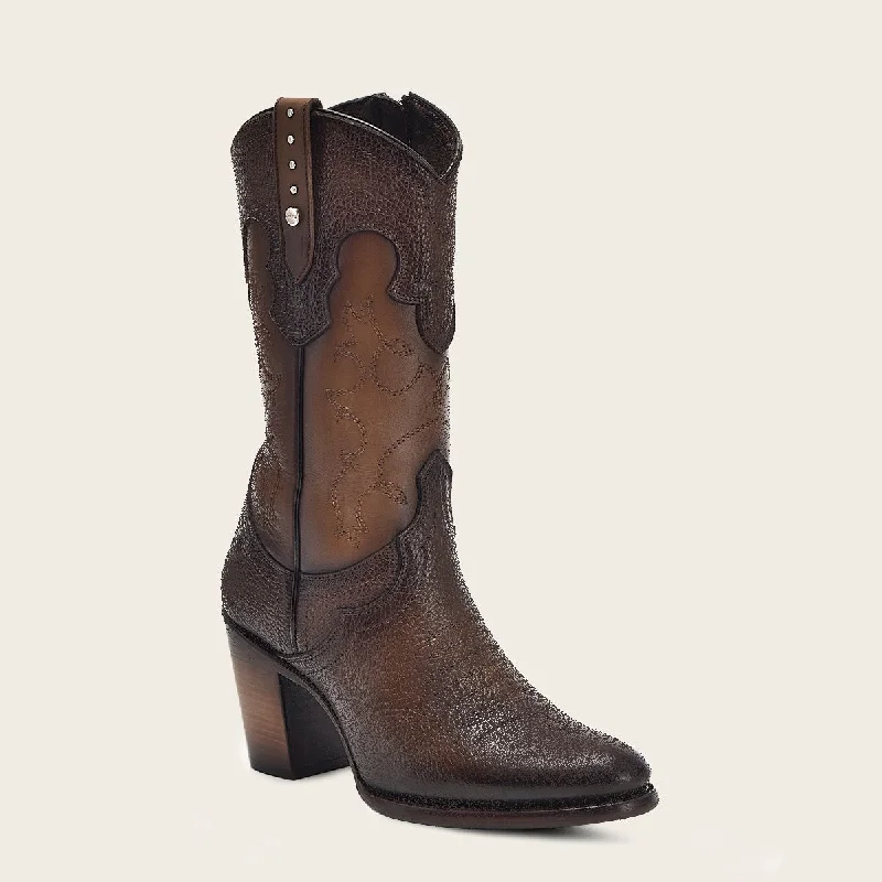 Western Style boot brown leather