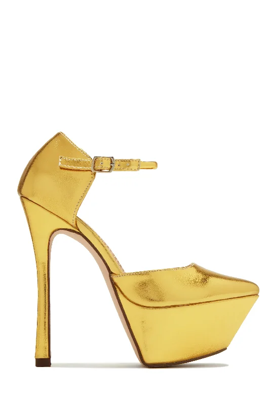 Giada Platform High Heels - Gold