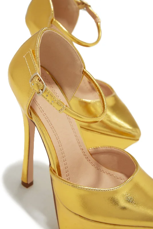 Giada Platform High Heels - Gold