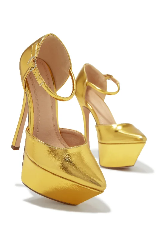 Giada Platform High Heels - Gold