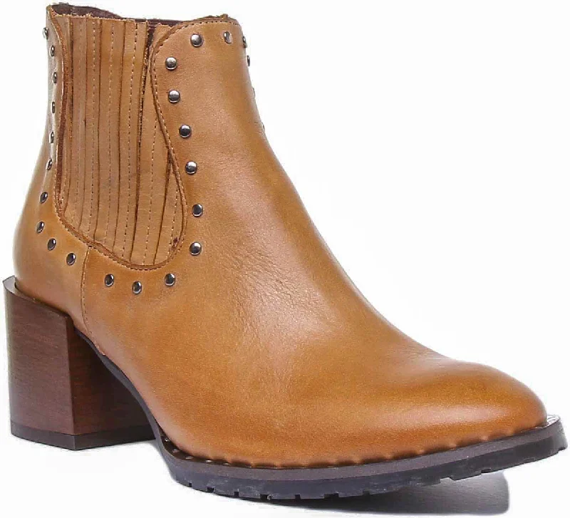 Hero Studded Chelsea Boot In Tan