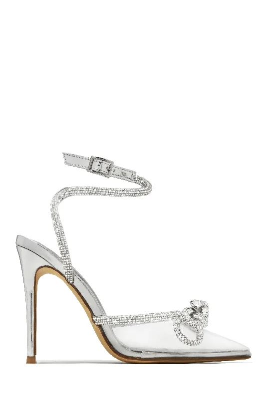 Kara Embellished Pumps - Silver