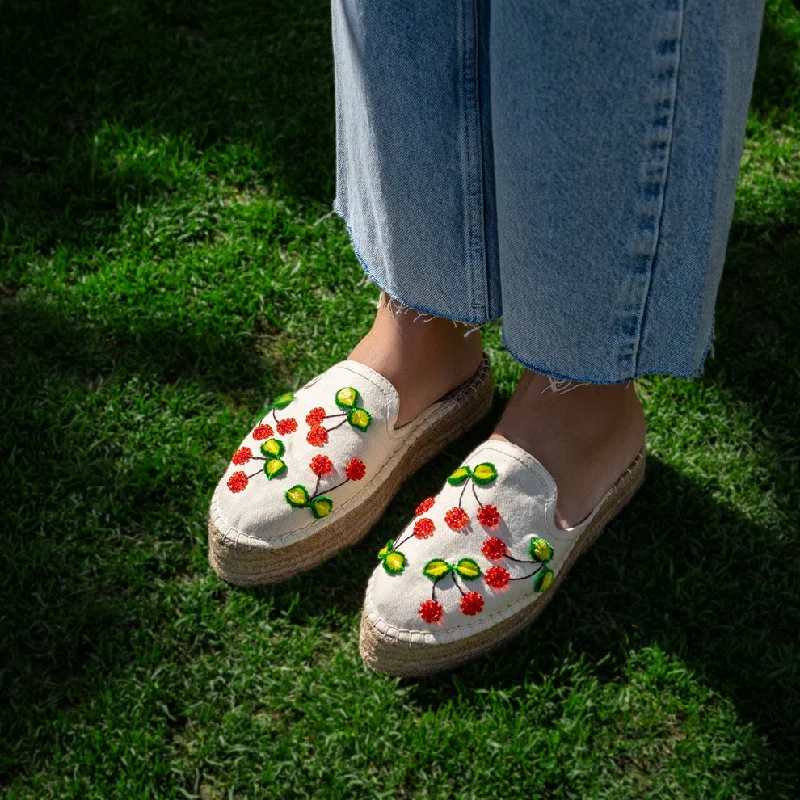 Mon Cherie Espadrilles Offwhite Platforms