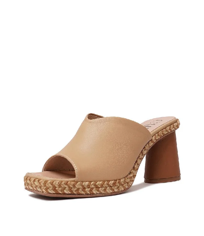 Pascal Camel Leather Heels