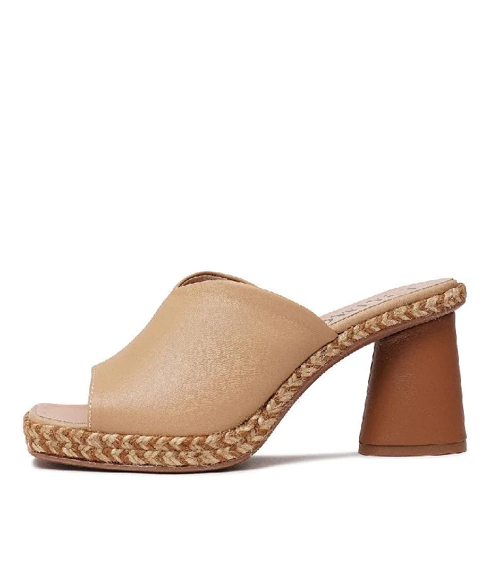 Pascal Camel Leather Heels