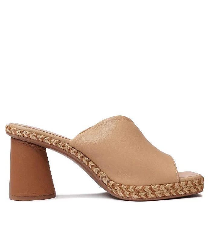 Pascal Camel Leather Heels