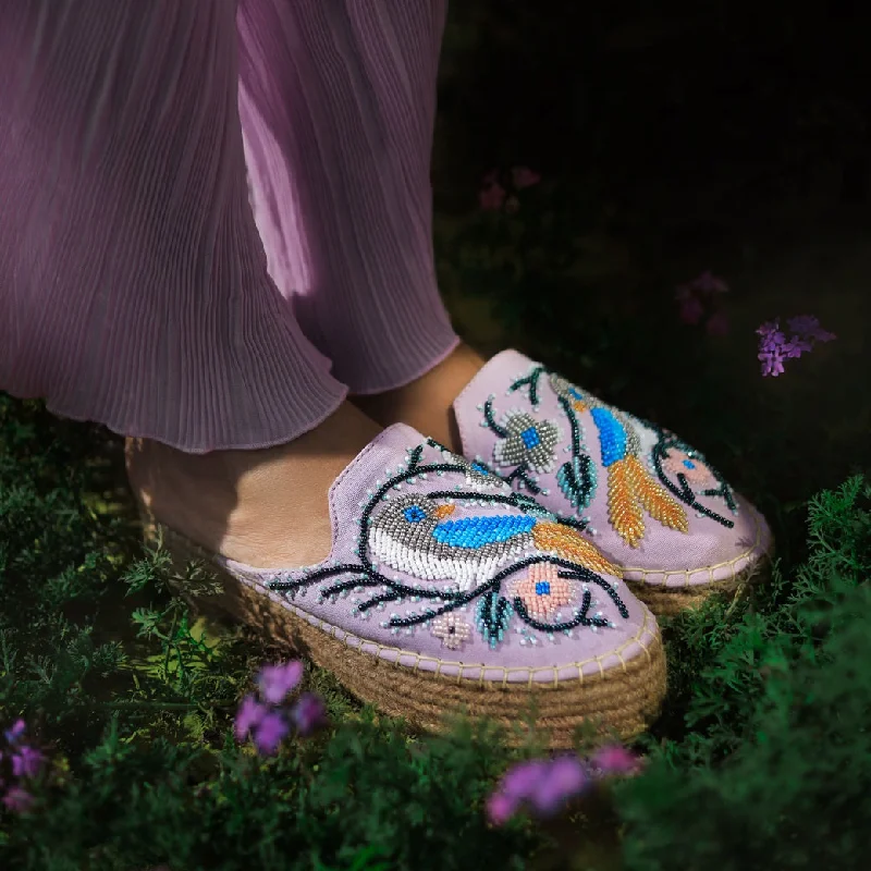 Songwing Espadrilles Lavender Platforms