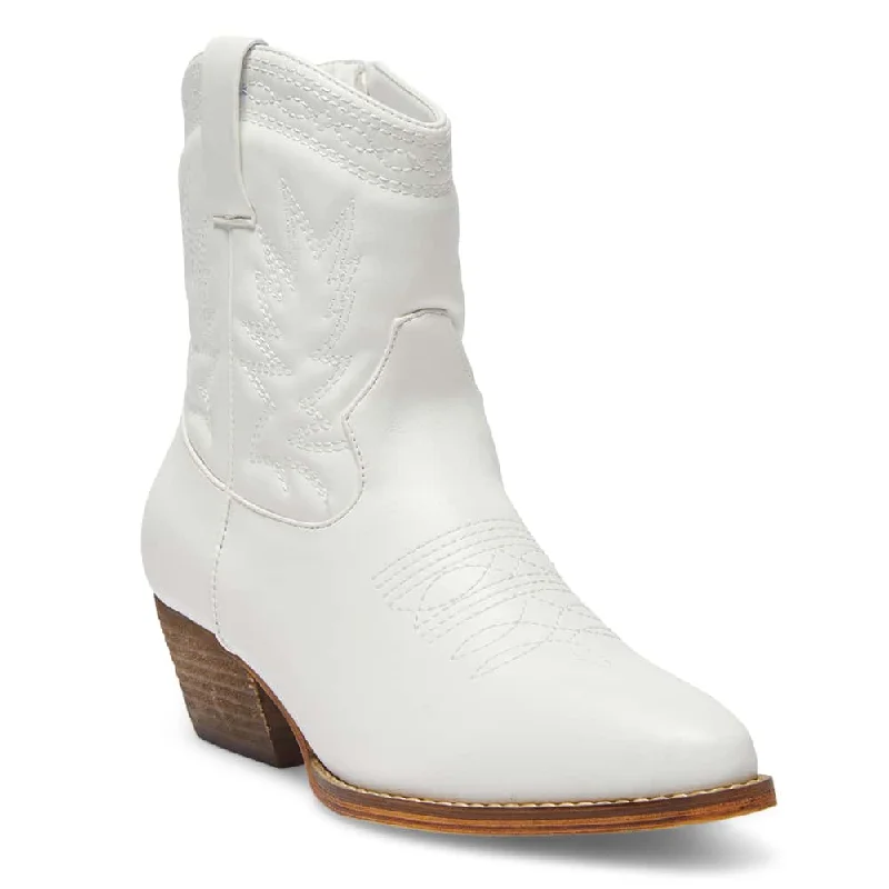 Texas Boot in White Smooth