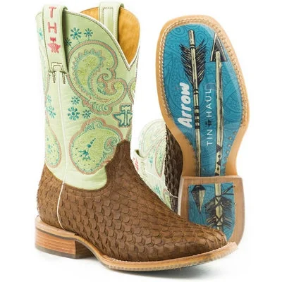 Tin Haul Women's Plume Follow Your Arrow Cowgirl Boots - Square Toe 14-021-0007-1351