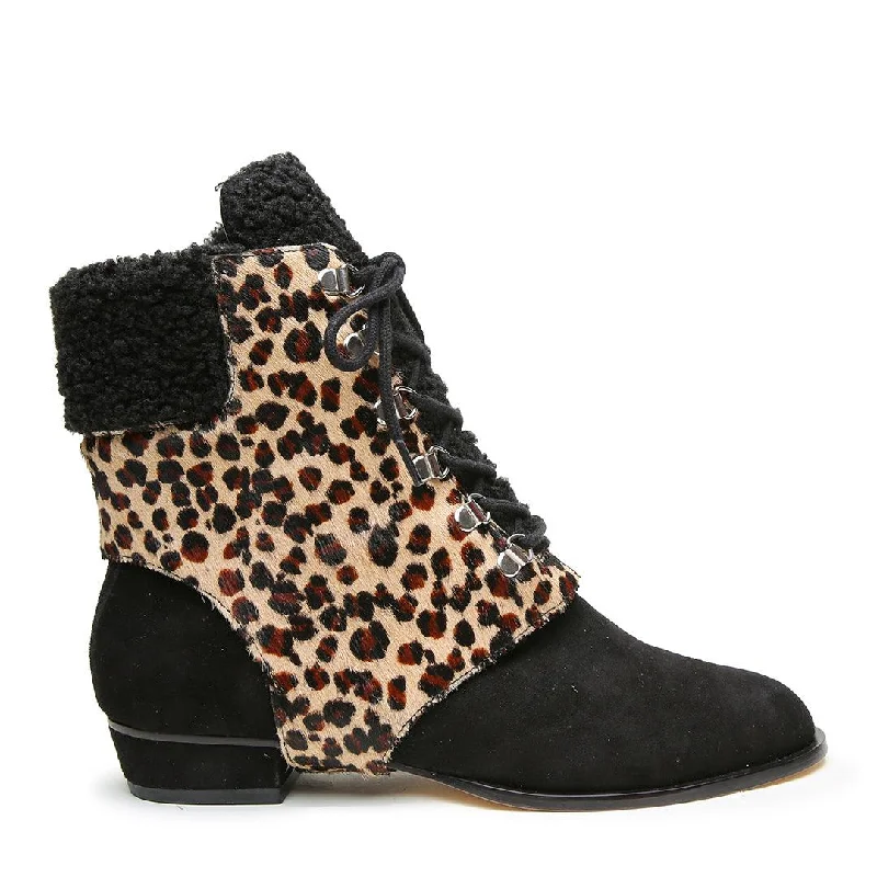 Black Suede Chelsea Boot + Leopard Junko Strap