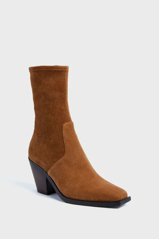 Cacao Stretch Suede Reese Boots