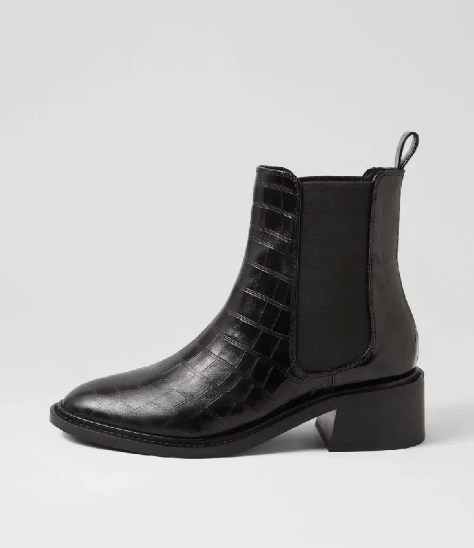 Chelsea Boot - Black Croc