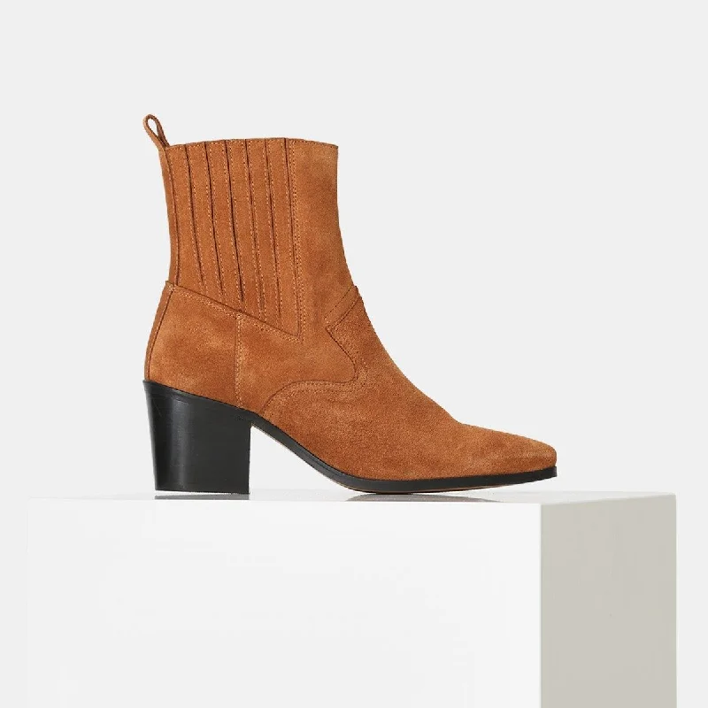 Georgia Chelsea Suede Boot (Brown)