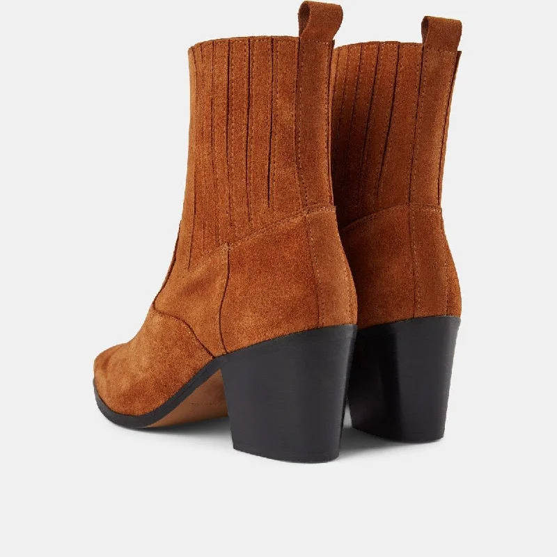 Georgia Chelsea Suede Boot (Brown)