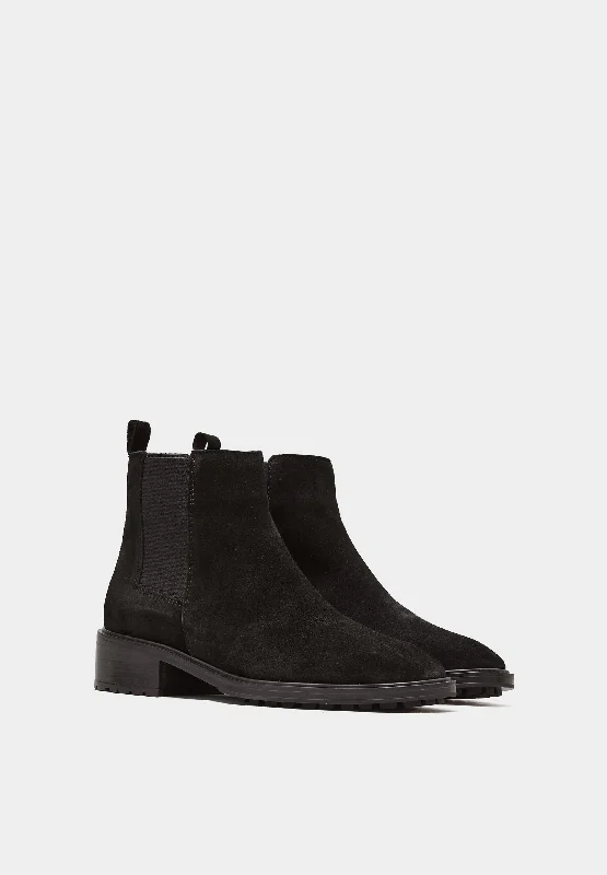 Idaho 2711 Chelsea Boots Black Suede (05)