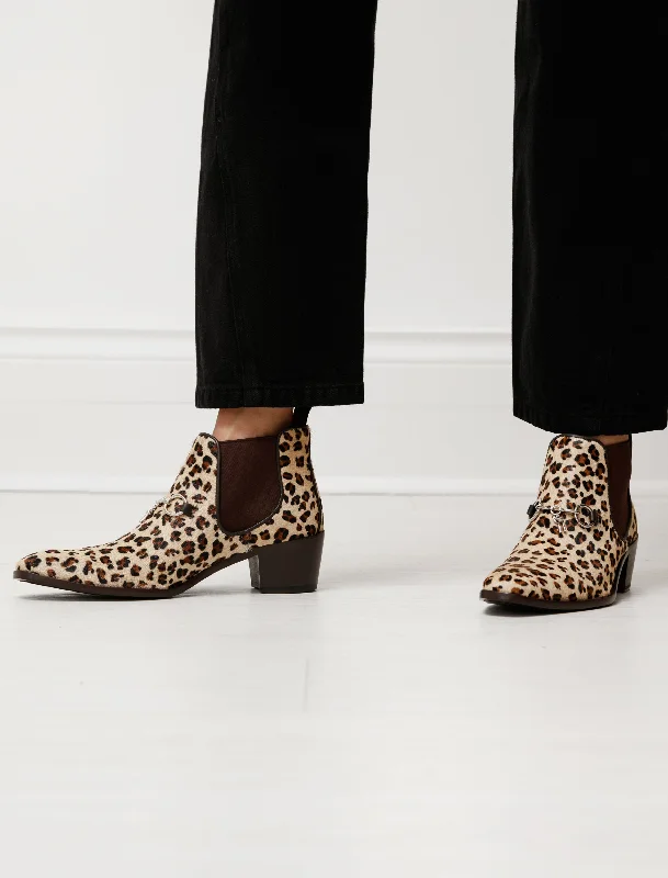 Leopard Pony Hair Chelsea Boot