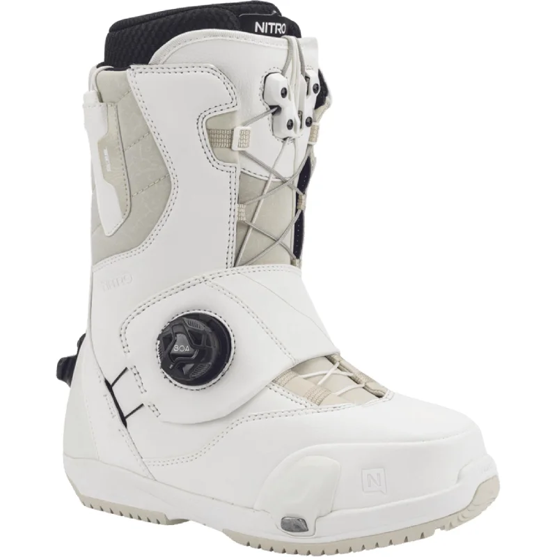 Nitro Womens Cave Step On TLS Snowboard Boots White 2025