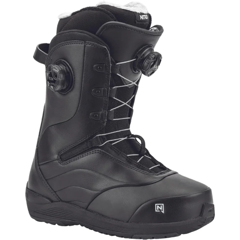 Nitro Womens Crown Boa Snowboard Boots Black 2025