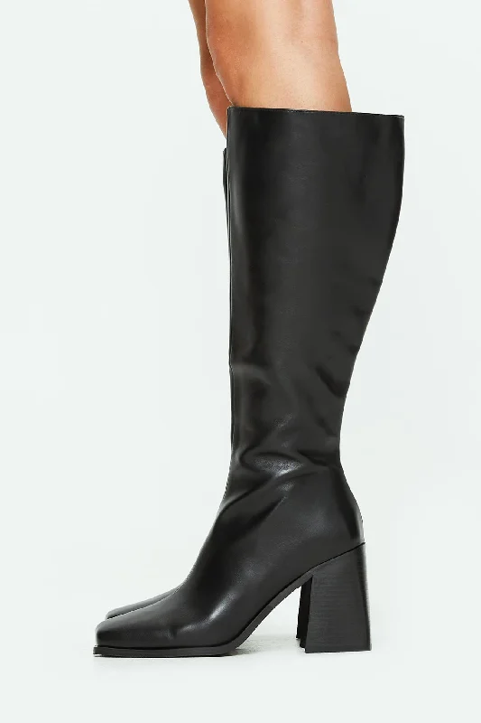 Renzo Knee High Boots Black