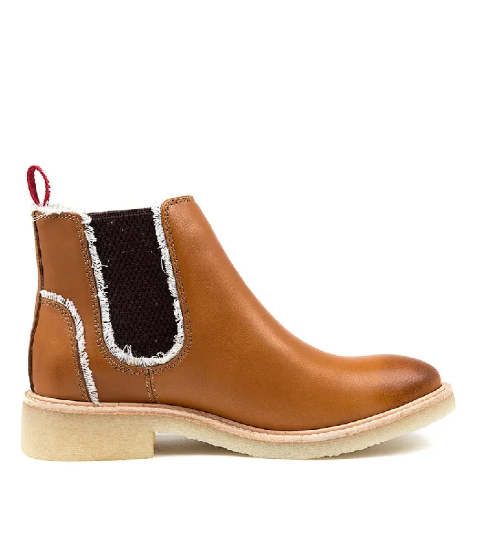 Rollie Mira Chelsea Boot - Frayed Cognac Burnish *FINAL SALE*