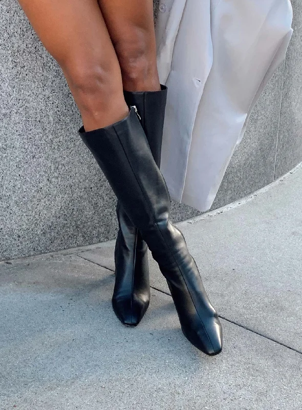 Sawyer Knee High Boots Black