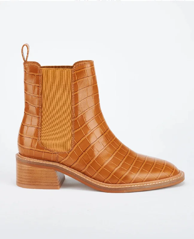 Sol Sana Chelsea Boot in Tan Croc