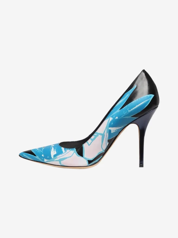 Black Cherie printed pumps - size EU 39