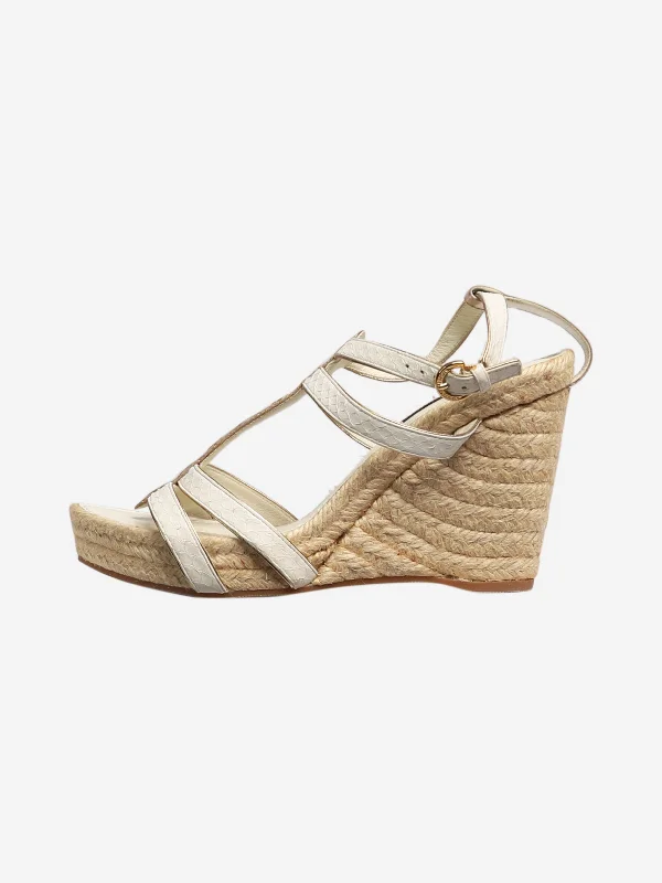 White wedge sandal heels - size EU 38