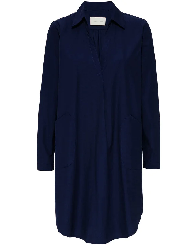 Navy Ives Popover Dress