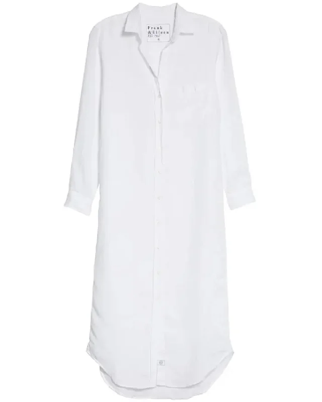 White Linen Rory Maxi Shirtdress