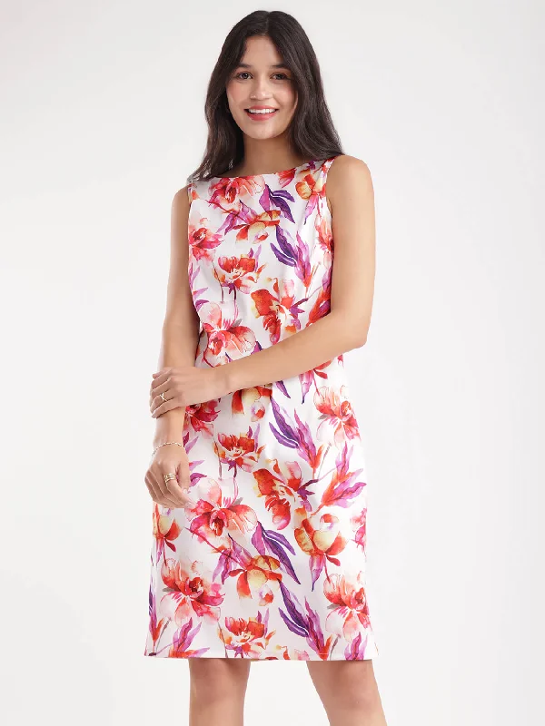 Floral Shift Dress - Multicolour