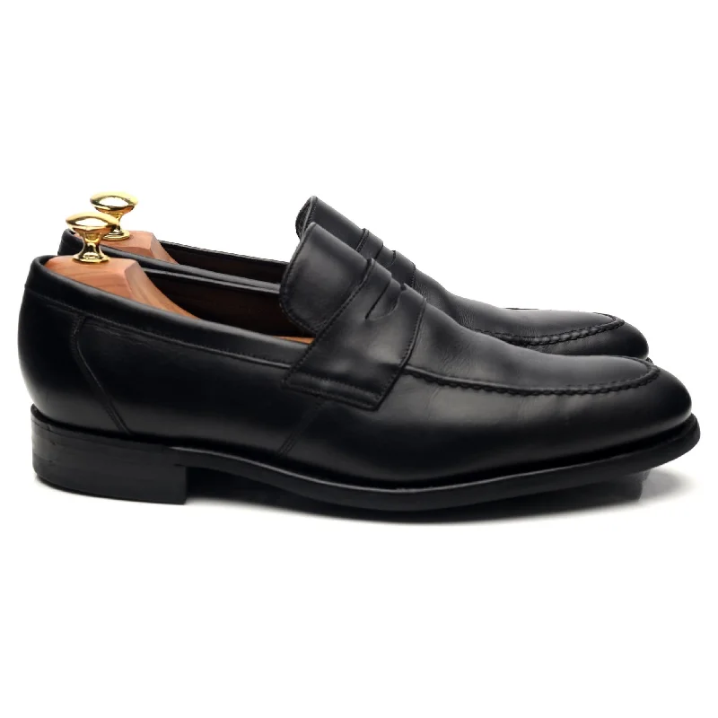 Black Leather Loafers UK 8.5 F