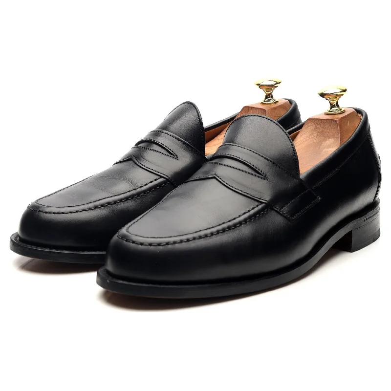 'Aldwych' Black Leather Loafers UK 8.5 F